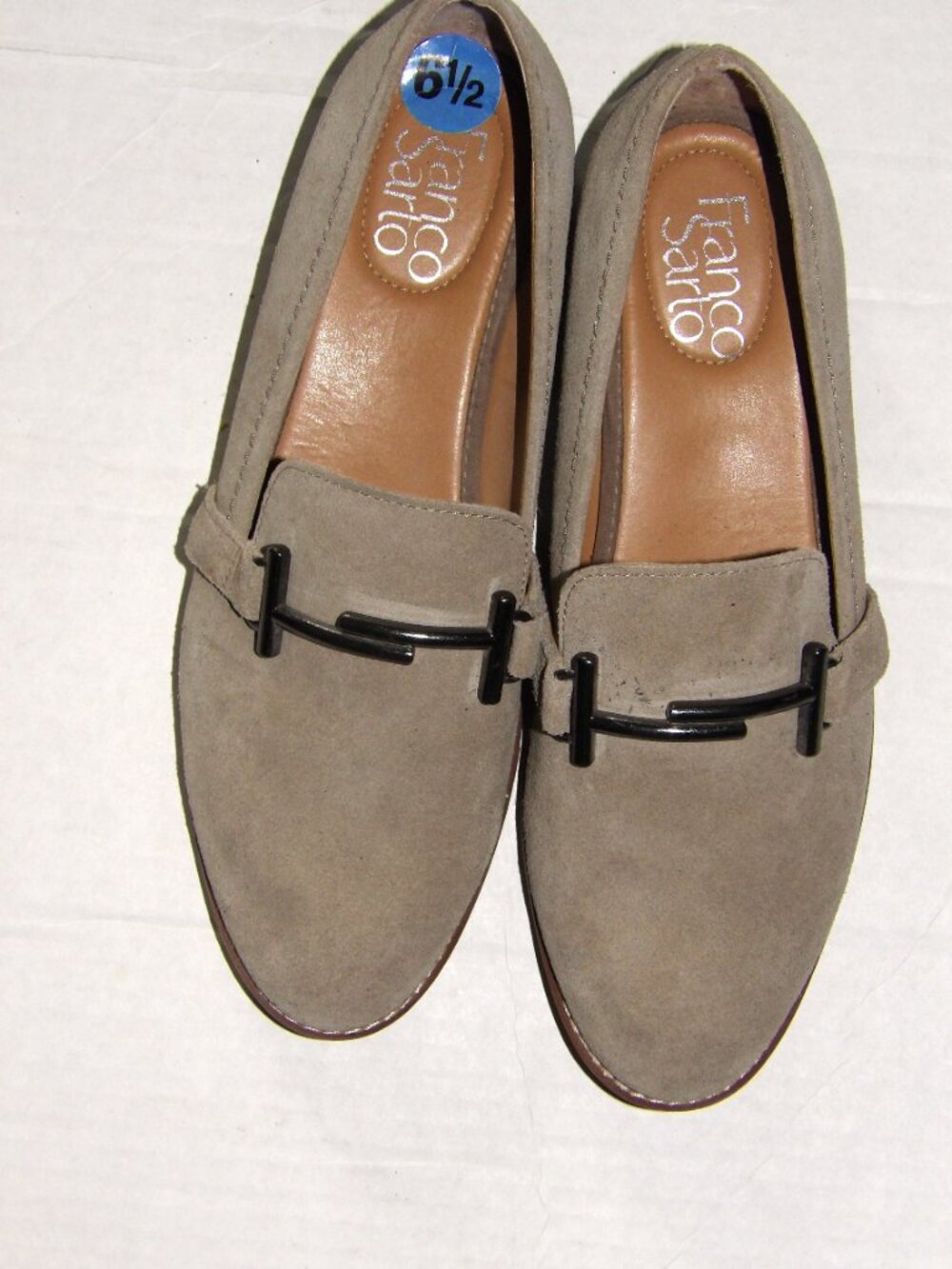 Franco Sarto Beige Suede Loafer Women Size 6.5